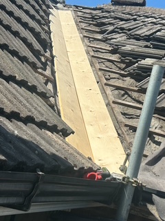 New red tile installation