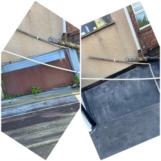 Red tile roof aerial view