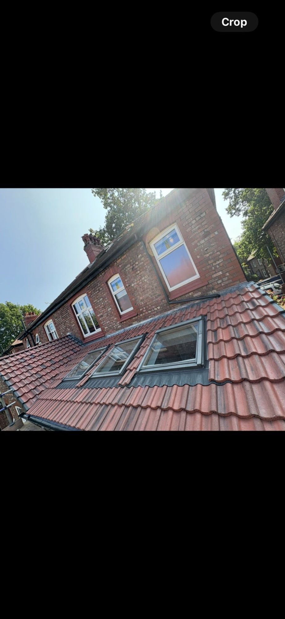 Flat roof with new gutters