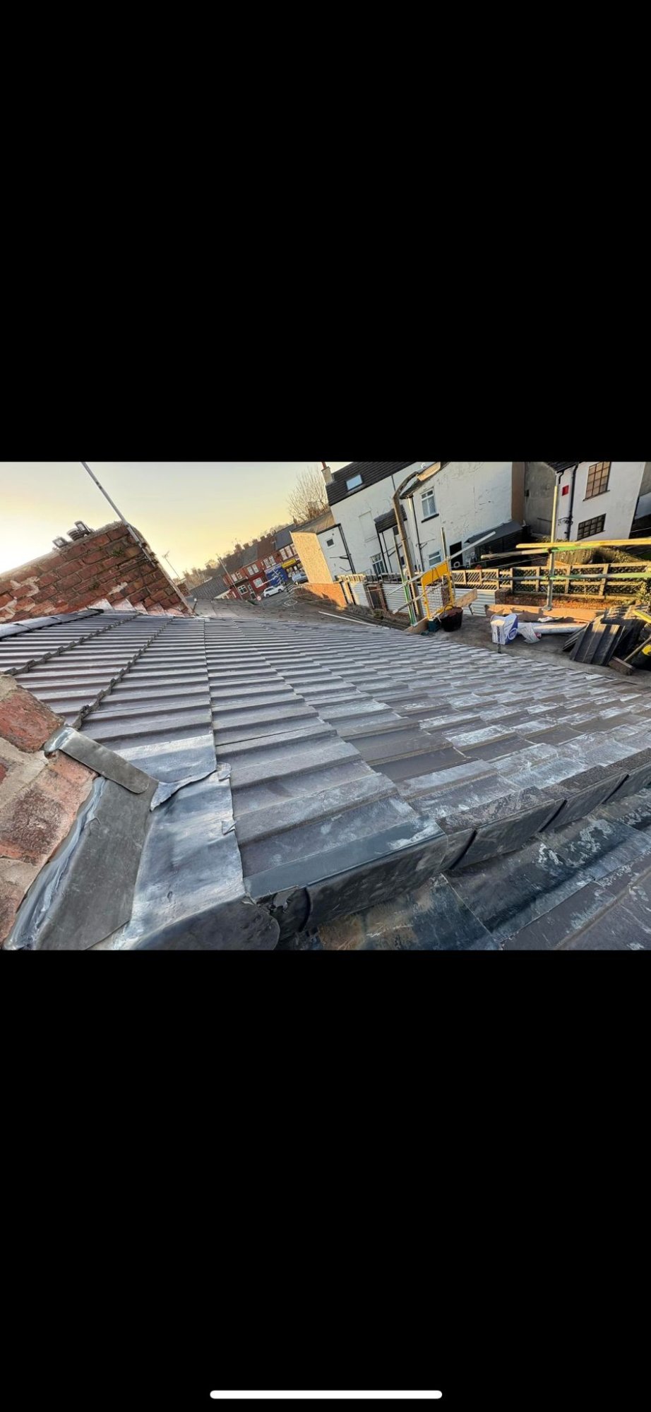 Flat roof before and after